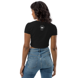 Schwoazes Schafal Bio-Crop-Top