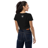 Schwoazes Schafal Bio-Crop-Top