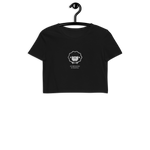 Schwoazes Schafal Bio-Crop-Top