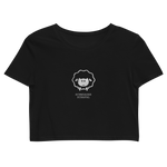 Schwoazes Schafal Bio-Crop-Top