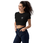Schwoazes Schafal Bio-Crop-Top