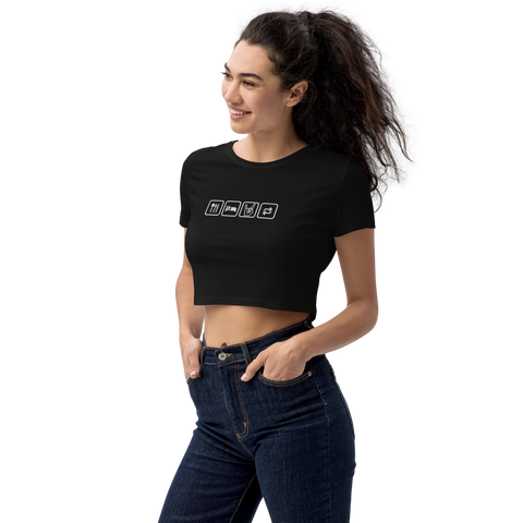 Eat, Sleep, Rock, Repeat - Bio-Crop-Top