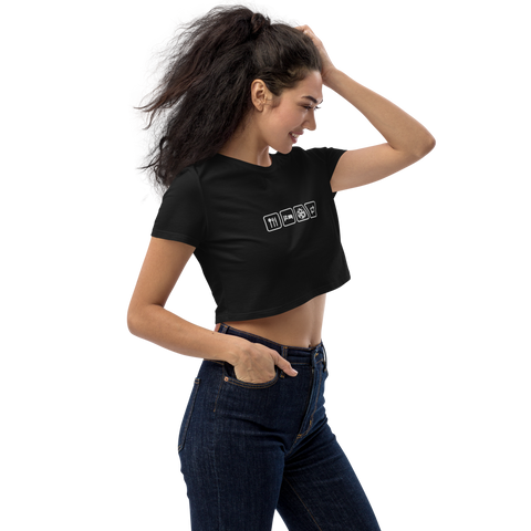Eat, Sleep, Party, Repeat - Bio-Crop-Top