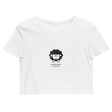 Schwoazes Schafal Bio-Crop-Top