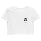 Schwoazes Schafal Bio-Crop-Top