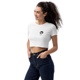 Schwoazes Schafal Bio-Crop-Top