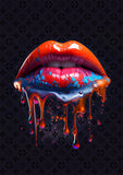 LIPS rot/blau - LV Pattern