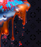LIPS rot/blau - LV Pattern