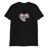 Lausbua / Lebkuchenherz/ Kurzärmeliges Unisex-T-Shirt