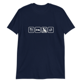 Essen, Schlafen, Katze, Wiederholung - Basic Unisex-T-Shirt