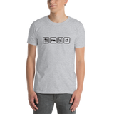 Essen, Schlafen, Rock, Wiederholung - Basic Unisex-T-Shirt