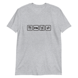 Essen, Schlafen, Rock, Wiederholung - Basic Unisex-T-Shirt