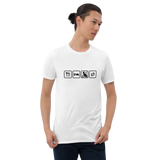Essen, Schlafen, Katze, Wiederholung - Basic Unisex-T-Shirt
