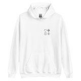 Doppeldeutsche Kartensymbole - Unisex-Kapuzenpullover