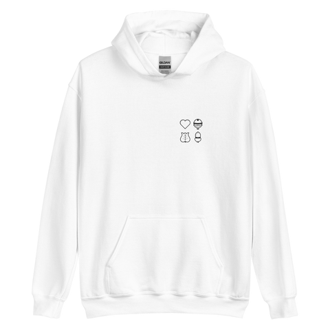 Doppeldeutsche Kartensymbole - Unisex-Kapuzenpullover