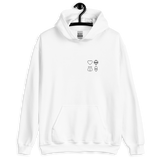 Doppeldeutsche Kartensymbole - Unisex-Kapuzenpullover