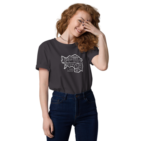 Steiermark Schwein / Fleischteile / Shirt aus Bio-Baumwolle