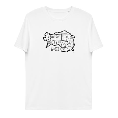 Steiermark Schwein / Fleischteile / Shirt aus Bio-Baumwolle