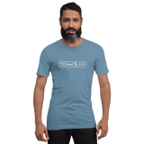 Essen, Schlafen, Grillen, Wiederholung - Unisex-T-Shirt