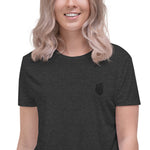 Schwarzes Herz / Stick / Crop-Top
