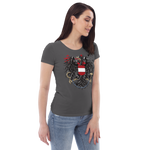 Österreichischer Adler in Ketten / Enganliegendes Öko-Shirt für Damen