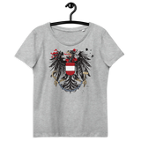 Österreichischer Adler in Ketten / Enganliegendes Öko-Shirt für Damen