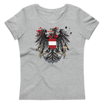 Österreichischer Adler in Ketten / Enganliegendes Öko-Shirt für Damen