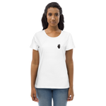 Schwarzes Herz - Enganliegendes Öko-T-Shirt für Damen