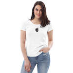 Schwarzes Herz - Enganliegendes Öko-T-Shirt für Damen
