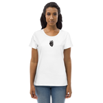 Schwarzes Herz - Enganliegendes Öko-T-Shirt für Damen
