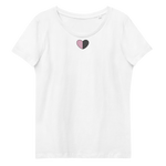 Flickenherzchen / Enganliegendes Öko-Shirt für Damen