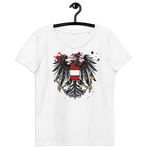 Österreichischer Adler in Ketten / Enganliegendes Öko-Shirt für Damen