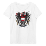 Österreichischer Adler in Ketten / Enganliegendes Öko-Shirt für Damen