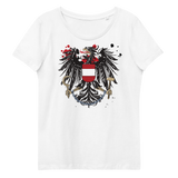Österreichischer Adler in Ketten / Enganliegendes Öko-Shirt für Damen