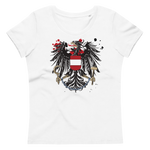 Österreichischer Adler in Ketten / Enganliegendes Öko-Shirt für Damen