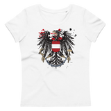 Österreichischer Adler in Ketten / Enganliegendes Öko-Shirt für Damen