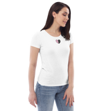 Flickenherzchen / Enganliegendes Öko-Shirt für Damen