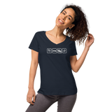 Essen, Schlafen, Reiten, Wiederholung / Eng anliegendes Shirt mit V-Ausschnitt
