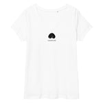 Verkehrtes Herz - Eng anliegendes Damen-T-Shirt mit V-Ausschnitt