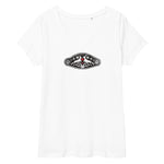 Lederhosn für Damen / Eng anliegendes T-Shirt mit V-Ausschnitt