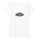 Lederhosn für Damen / Eng anliegendes T-Shirt mit V-Ausschnitt
