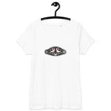 Lederhosn für Damen / Eng anliegendes T-Shirt mit V-Ausschnitt