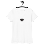 Lausdirndl Stacheldrahtherz Eng anliegendes Damen-T-Shirt mit V-Ausschnitt