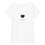 Lausdirndl Stacheldrahtherz Eng anliegendes Damen-T-Shirt mit V-Ausschnitt