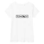 Essen, Schlafen, Reiten, Wiederholung / Eng anliegendes Shirt mit V-Ausschnitt