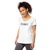 Essen, Schlafen, Reiten, Wiederholung / Eng anliegendes Shirt mit V-Ausschnitt
