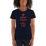 Keep calm and call 122 / Kurzärmeliges T-Shirt für Damen