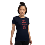 Keep calm and call 122 / Kurzärmeliges T-Shirt für Damen