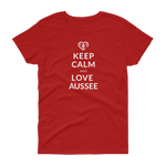 Keep Calm and love Aussee  / Kurzärmeliges T-Shirt für Damen