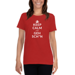 Keep Calm und geh sch***n / Kurzärmeliges T-Shirt für Damen